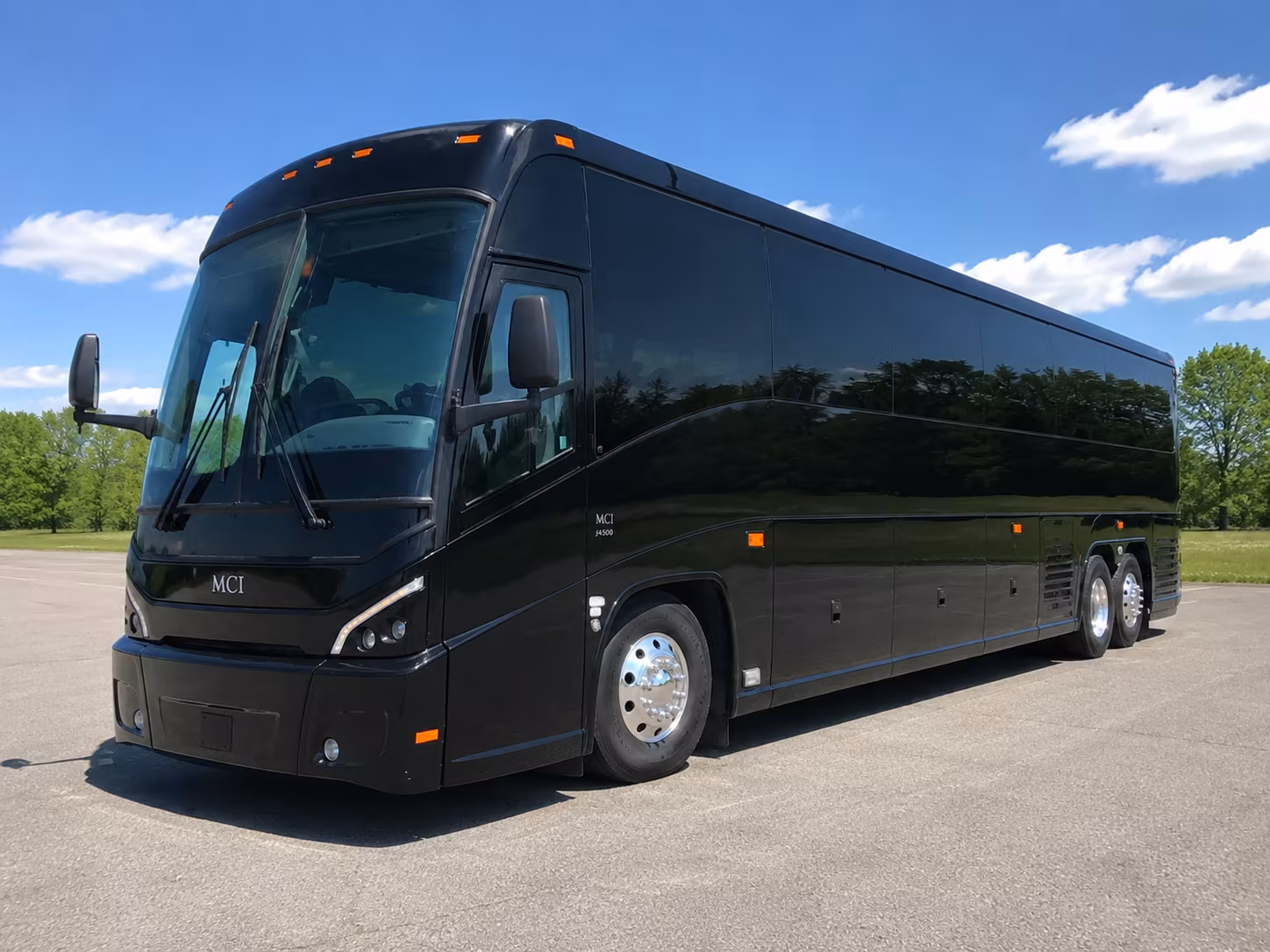 compton charter bus services exterior